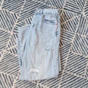 Zara kids wide legged ripped jeans